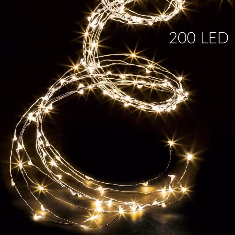 Luci fiabesche per esterni, a cascata, 200 LED