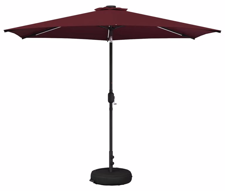 Parasol da Giardino con Luci LED 300 x 300 cm Poliestere