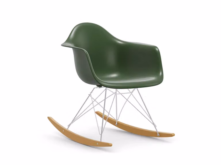 Eames Plastic Armchair RE RAR - Sedia Base Acero Giallo