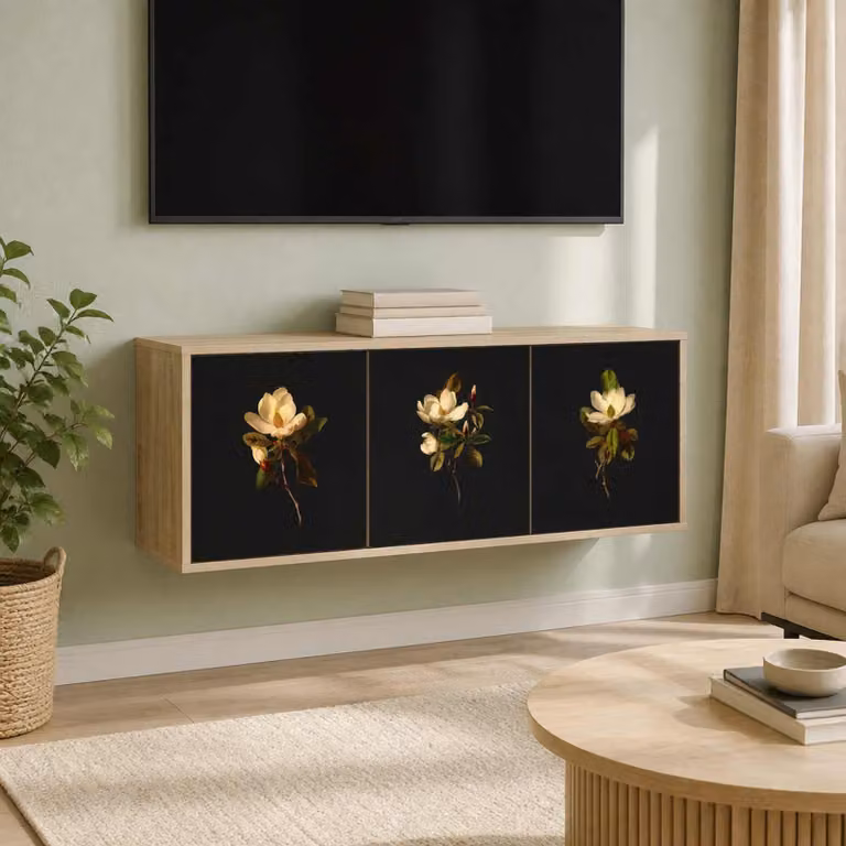 Mobile TV da parete vidaXL BREMEN in Rovere Sonoma, L 102 x P 33 x H 40 cm
