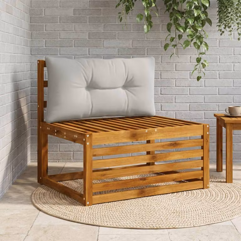 vidaXL Cuscino per schienale PUTTEN 100% Poliestere Grigio