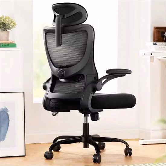 Sedia Ergonomica per Ufficio - Sedia Gaming per Adulti - Materiale Nylon - Schienale Regolabile - 60 x 58 x 132 cm - Nero
