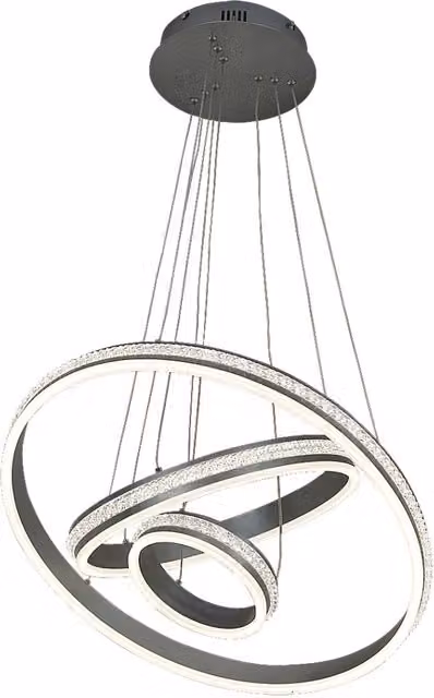 Lampadario LED Rabalux Avalon 75W alluminio spazzolato bianco