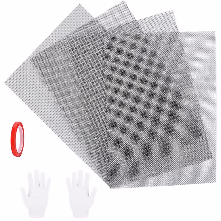 Reti metalliche in acciaio inossidabile, maglia 20, confezione da 4 pezzi, dimensioni 150x210 mm, protezione contro i roditori