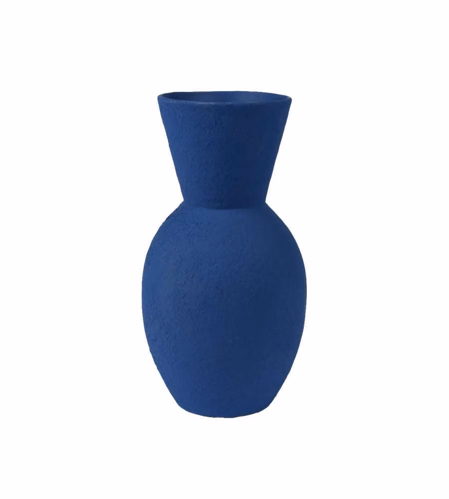 Vaso da Fiori in Terracotta Blu Elegante 16x30 cm per Interni