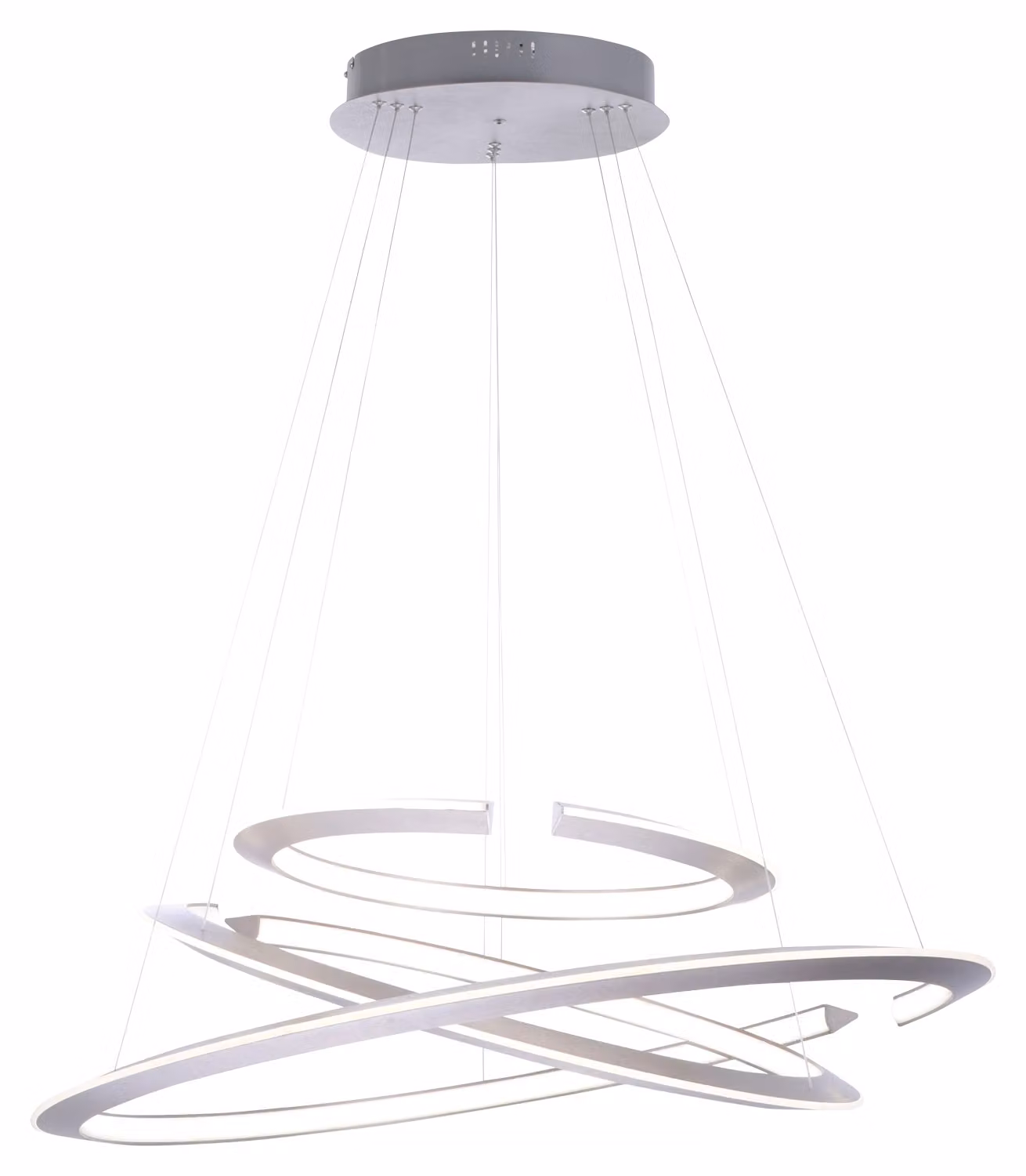 Apparecchio a sospensione LED - Alluminio - Acciaio - 3 luci - 93 x 200 cm - Dimmerabile