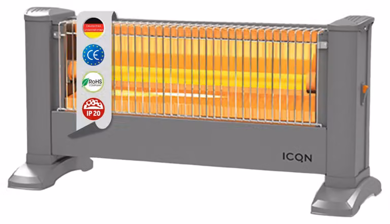 Riscaldatore a infrarossi da parete - Potenza: 900 Watt - Per uso interno