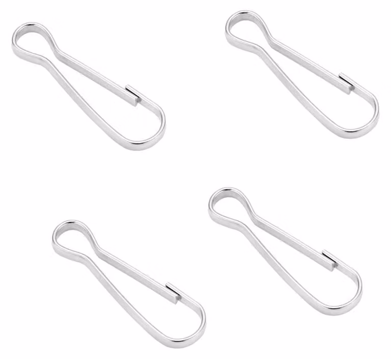 Set di 4 clip per bandiere in acciaio inossidabile, clip a molla, ganci