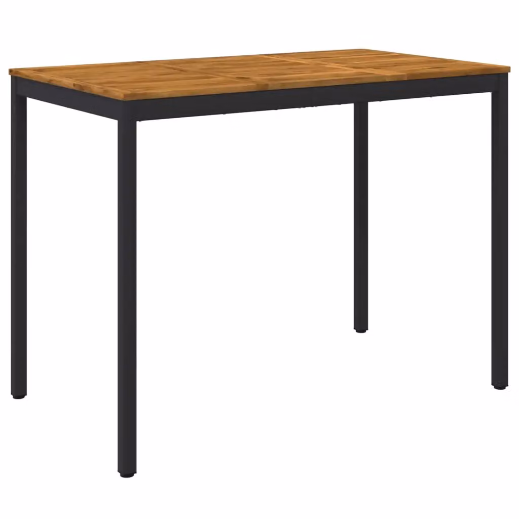 Tavolo da bar da giardino vidaXL in legno di acacia naturale e nero L: 141 cm, P: 80,5 cm, H: 105 cm – 2