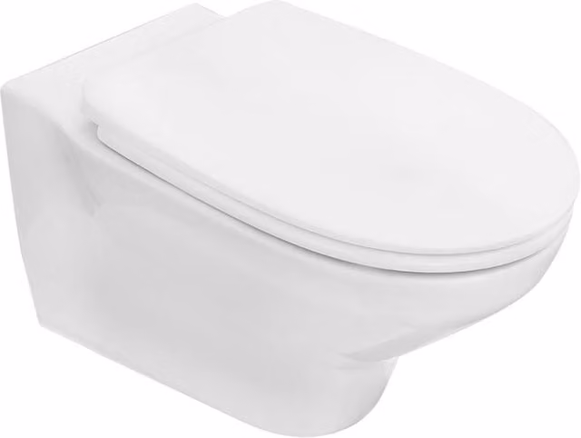 Sanitari sospesi serie GELSO: vaso, bidet, copriwater soft-close - Bianco Lucido