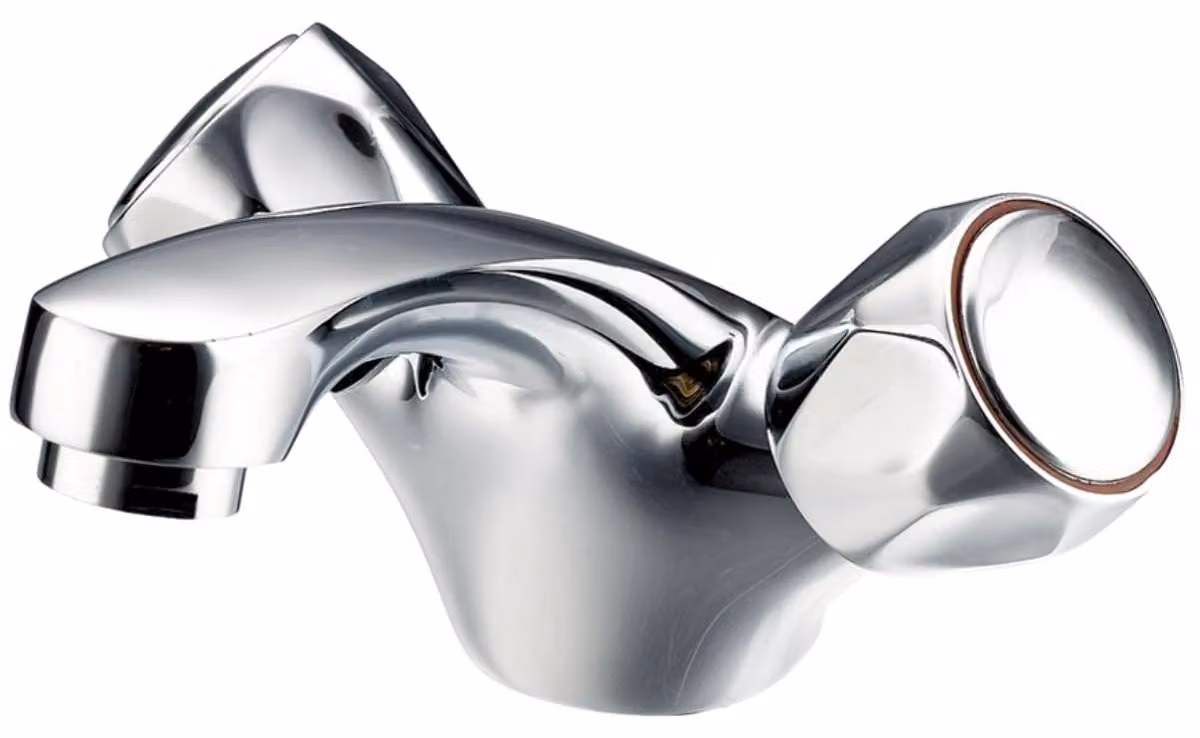 Miscelatore monocomando, finitura cromata, design moderno