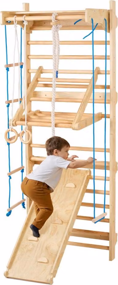 scala di arrampicata svedese 8 in 1 - Parco giochi in legno per interni - Scala di arrampicata versatile per bambini