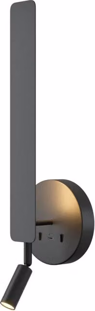 Maytoni Applique moderna Combo 2 luci LED integrato nero alluminio