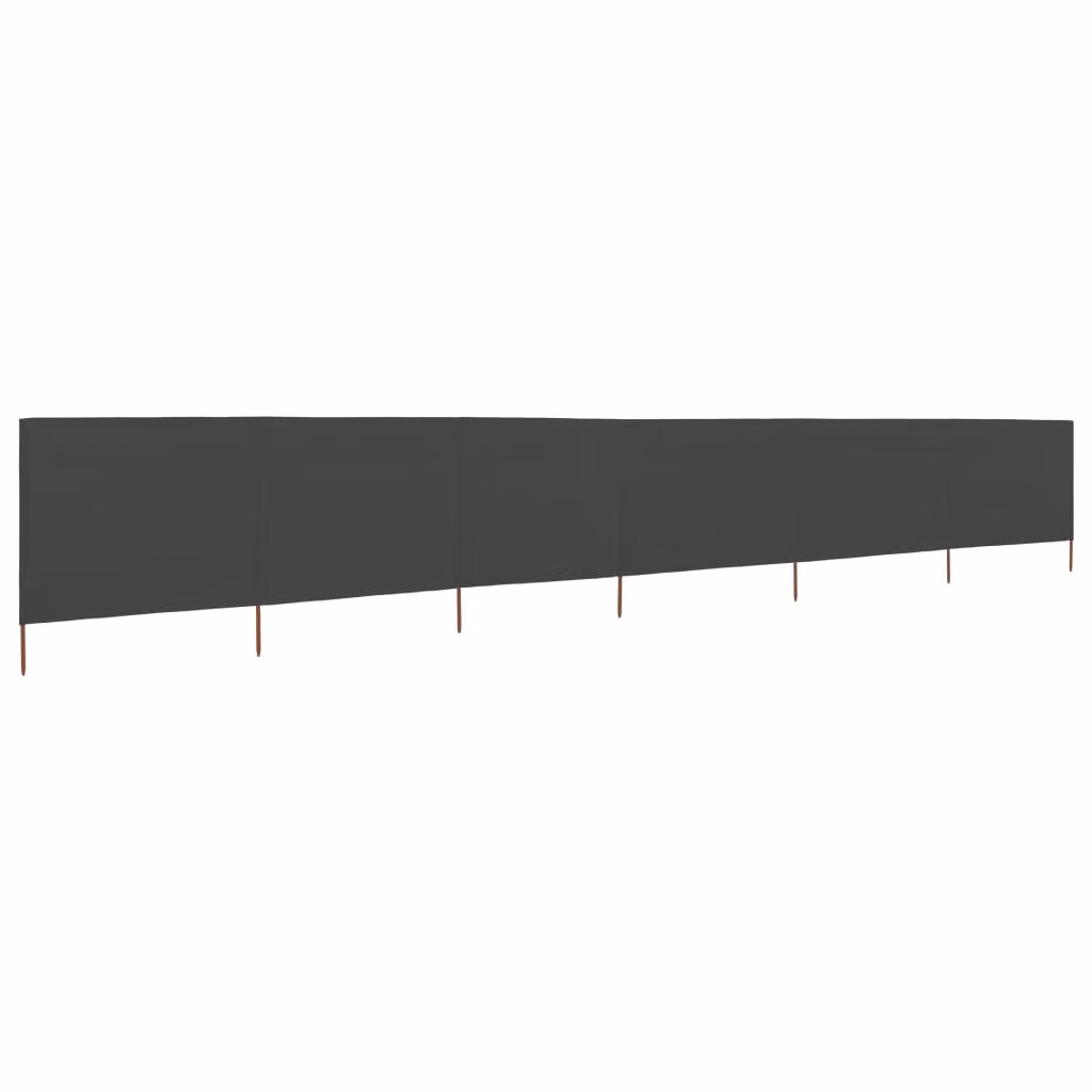 The Living Store 6 pezzi di tessuto frangivento 800 x 80 cm Grigio
