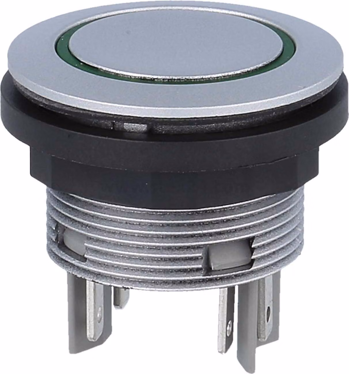 Georg Schlegel Pulsante con illuminazione ad anello, illuminabile 2S, rotondo, connettore piatto SHORTRON 2,8 mm x 0,8 mm - 1 pezzo