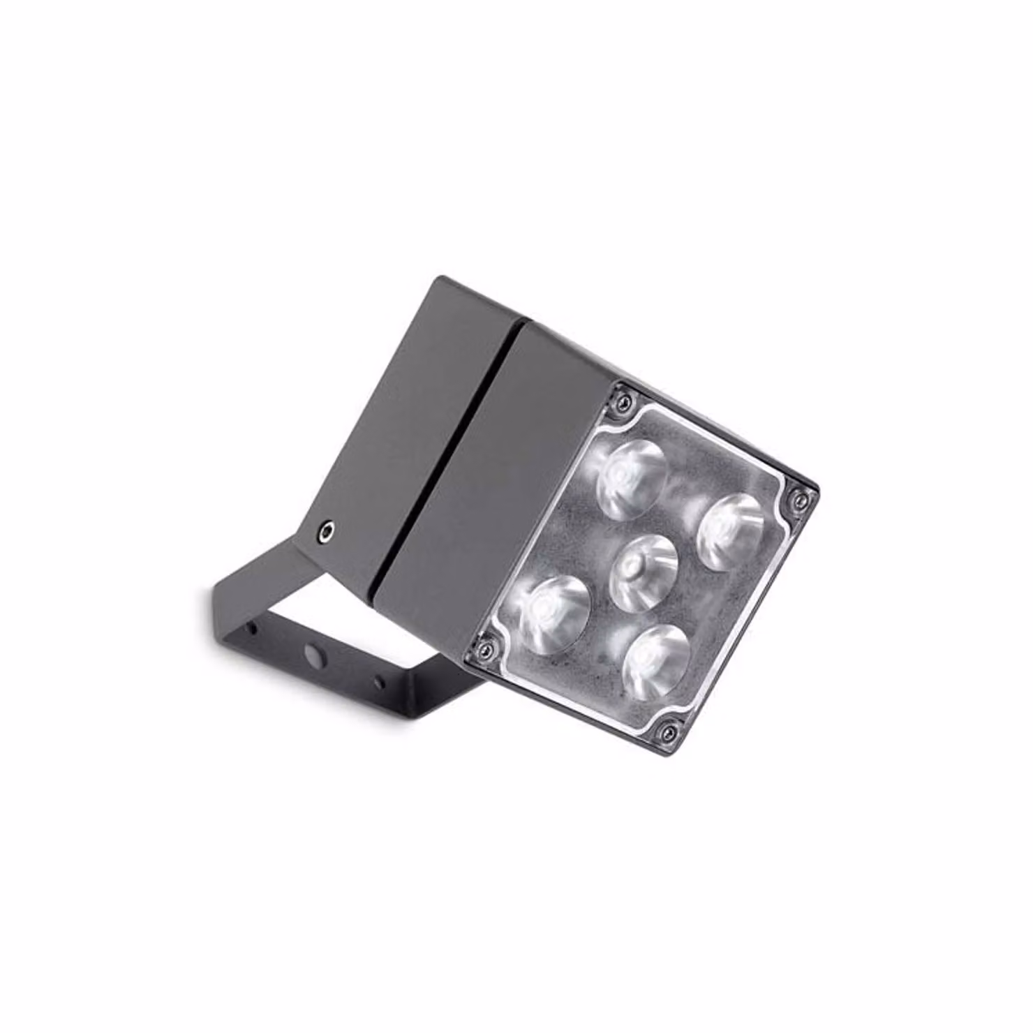 Proiettore da esterno LEDS C4 Cube - Ø 10,2 cm, 17,9 W, bianco caldo, 1820 lm, grigio
