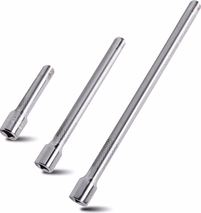 Set di prolunghe per chiavi a bussola, composto da 3 pezzi: 75 mm, 150 mm e 250 mm, per lavori di avvitatura