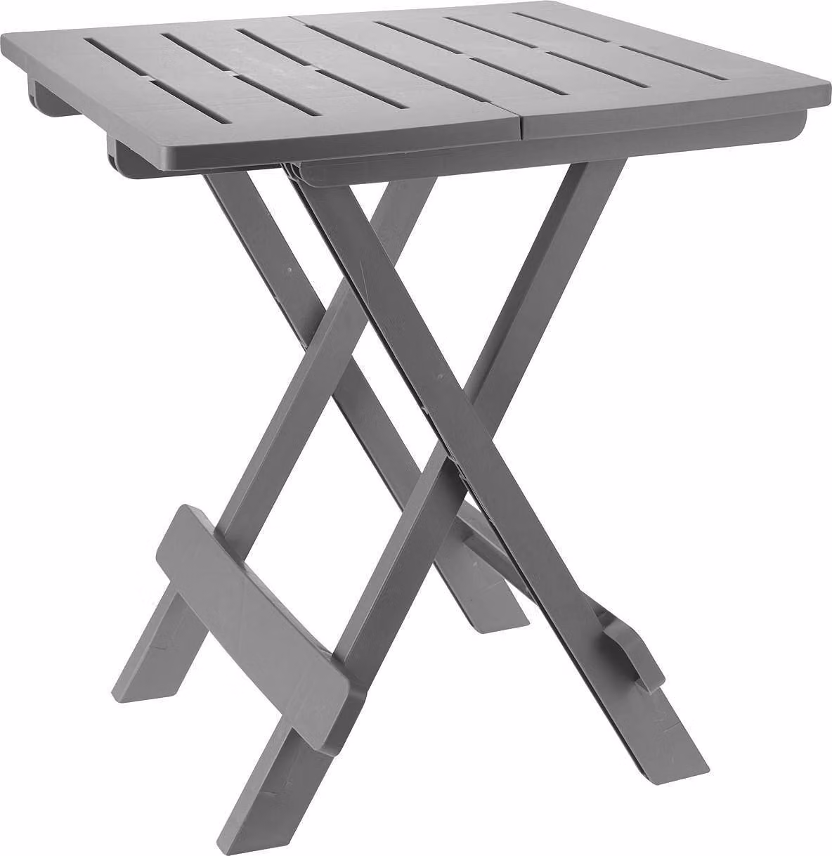 Tavolino pieghevole in plastica, 45 x 43 cm, color grigio chiaro - tavolino pieghevole per esterni