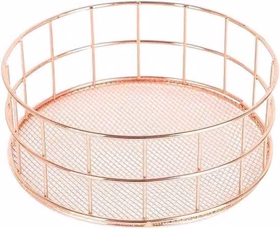 Contenitore metallico, rosa, per l'ufficio e la camera da letto