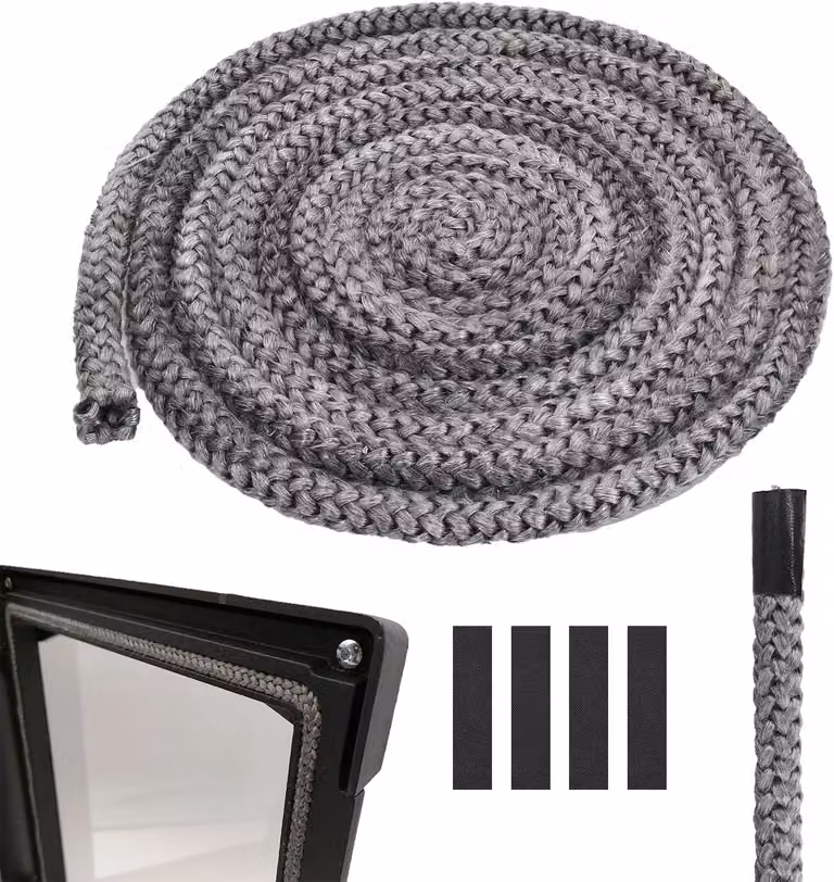 Guarnizione per stufa a pellet, resistente al calore, 8 mm x 3 m, per porte di stufa
