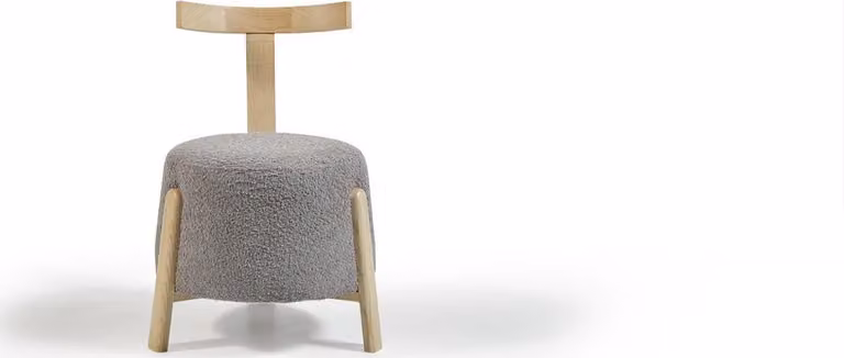 Moderner Sessel Stuhl 1x Esszimmer Lounge Sitz Polsterstuhl Textil
