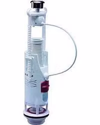 Sanit meccanismo scarico duobloc 32.4202 universale a doppio flusso con comando a cavo cromato
