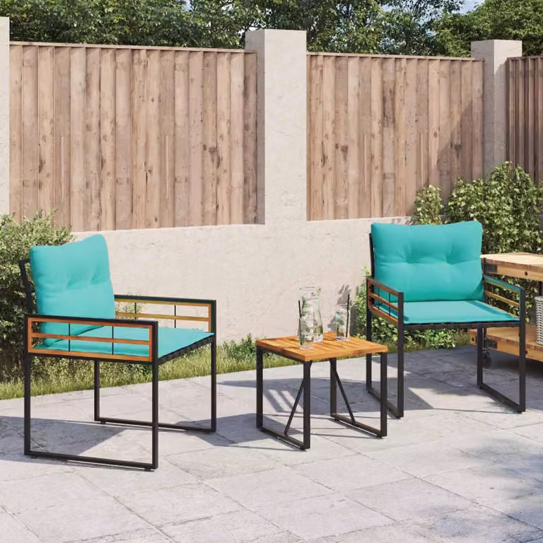 Maison Exclusive - Set di mobili da giardino, 3 pezzi, colore turchese