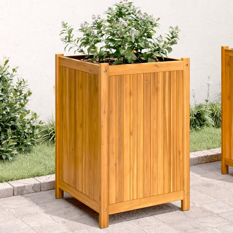 Fioriera da giardino vidaXL in legno di acacia massello marrone L/P/H: 50 x 50 x 75 cm