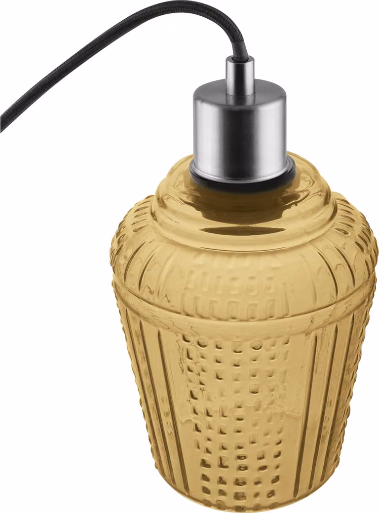 LEDVANCE lampada a sospensione per soffitto, E27, Vintage 1906® Carved / 220...240 V, materiale dell'alloggiamento: vetro