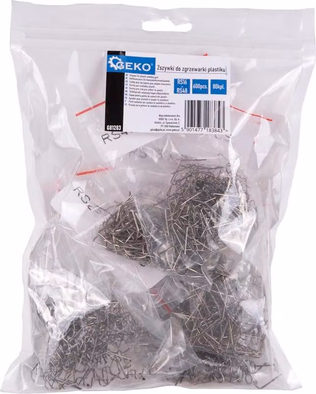 Set di graffe per saldatura in plastica Rs16-Rs46, 600 pezzi - Elevata durata e stabilità per riparazioni e costruzioni