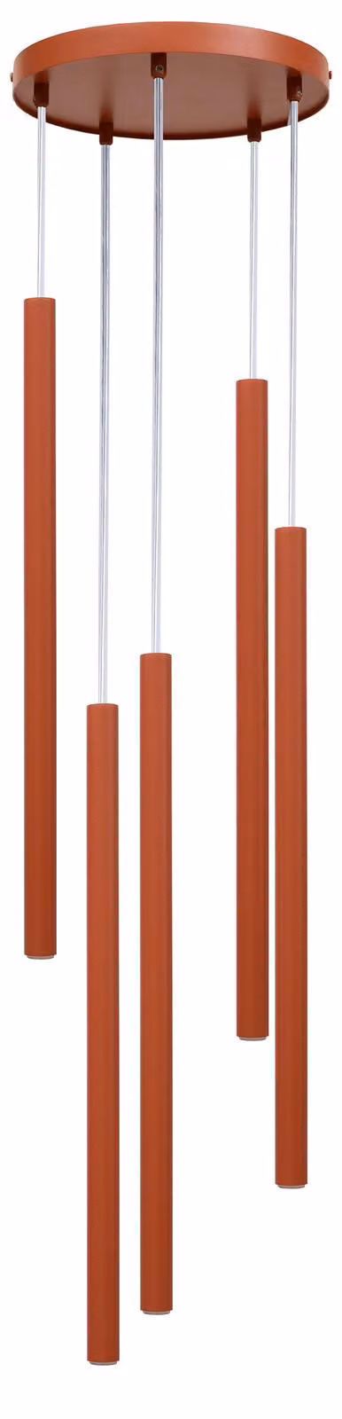Lampada a sospensione SOPEL color mattone 5xG9x3W in metallo, dimensioni: 100x25x25 cm, IP20, Sigma Lighting