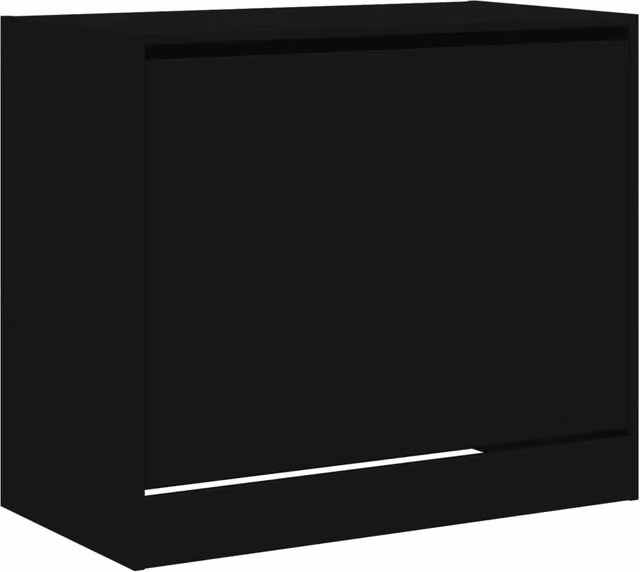 Scarpiera mobile contenitore per scarpe mobile per ingresso/corridoio/soggiorno 80 x 42 x 69 cm legno ingegnerizzato nero 02_0022028