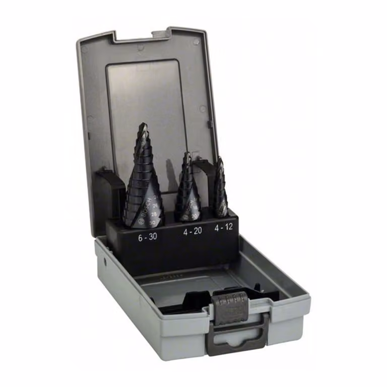 BOSCH 2608588069 BOSCH HSS-AlTiN Stufenbohrer-Set, 3-teilig