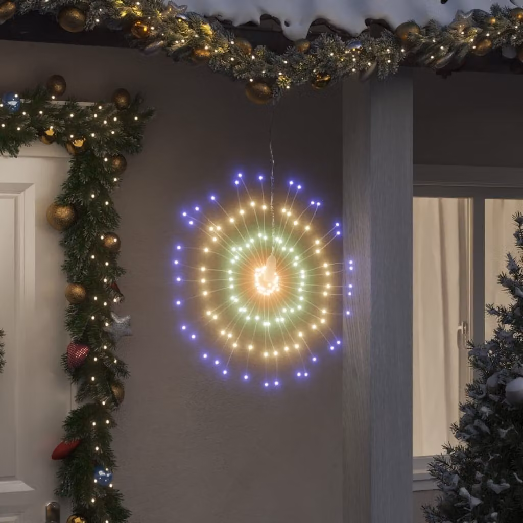 Set di 2 luci di Natale a galassia vidaXL con 140 LED RGB multicolore, con telecomando e timer, diametro 17 cm
