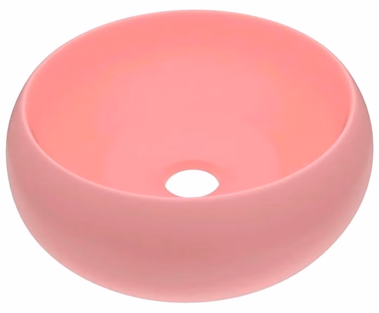 Lavabo rotondo in Vetroceramica per il bagno