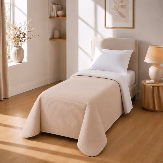Trapuntino singolo double face beige
