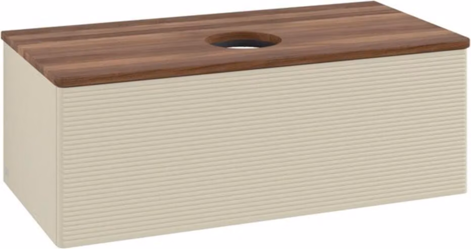 Mobile V&B con struttura frontale, con illuminazione Antao 100x36x50cm, WBP w. wal, si Gr m Lac