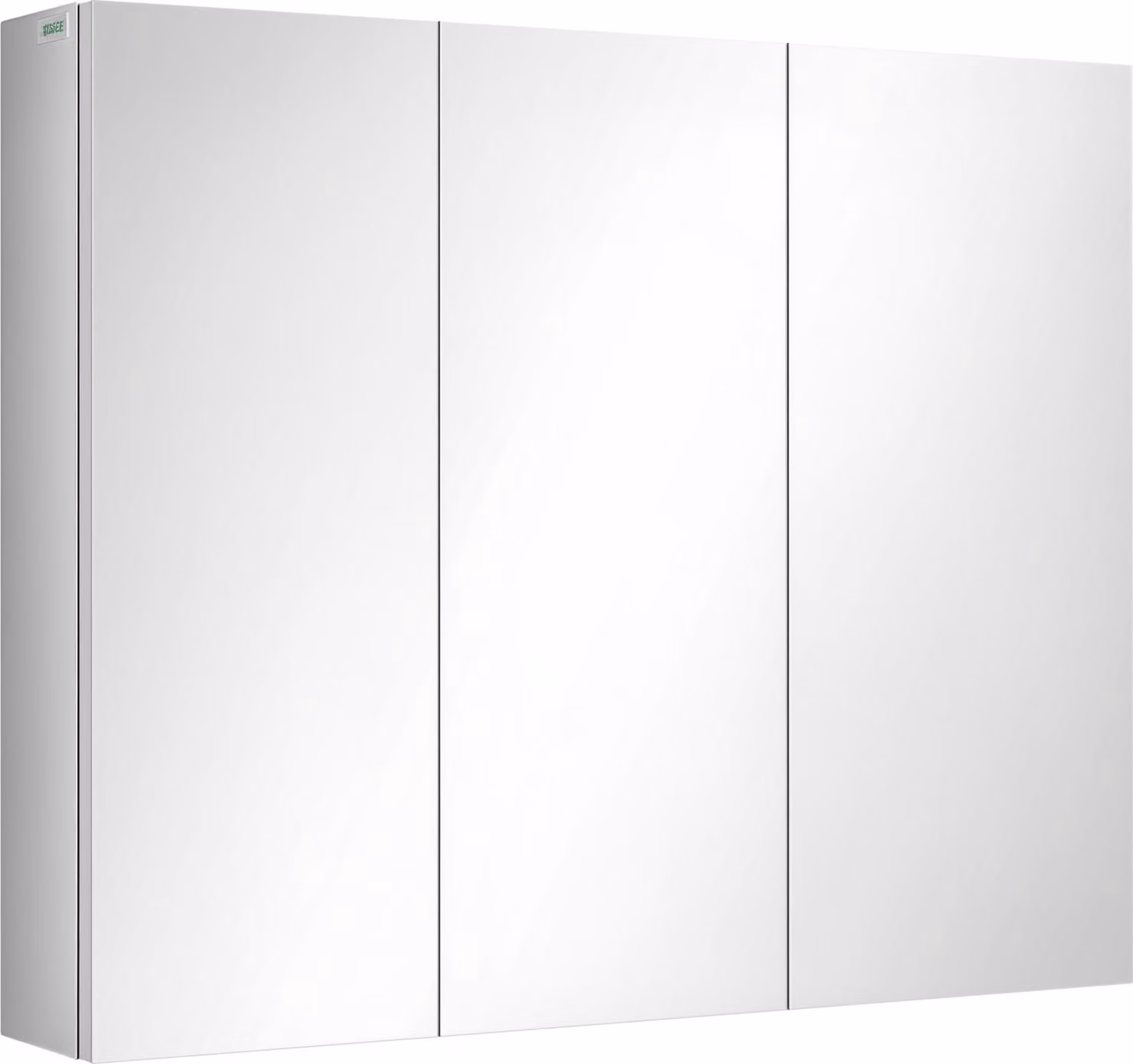 Armadietto a specchio kleankin, pensile, mobile da bagno a 3 ante, acciaio inossidabile