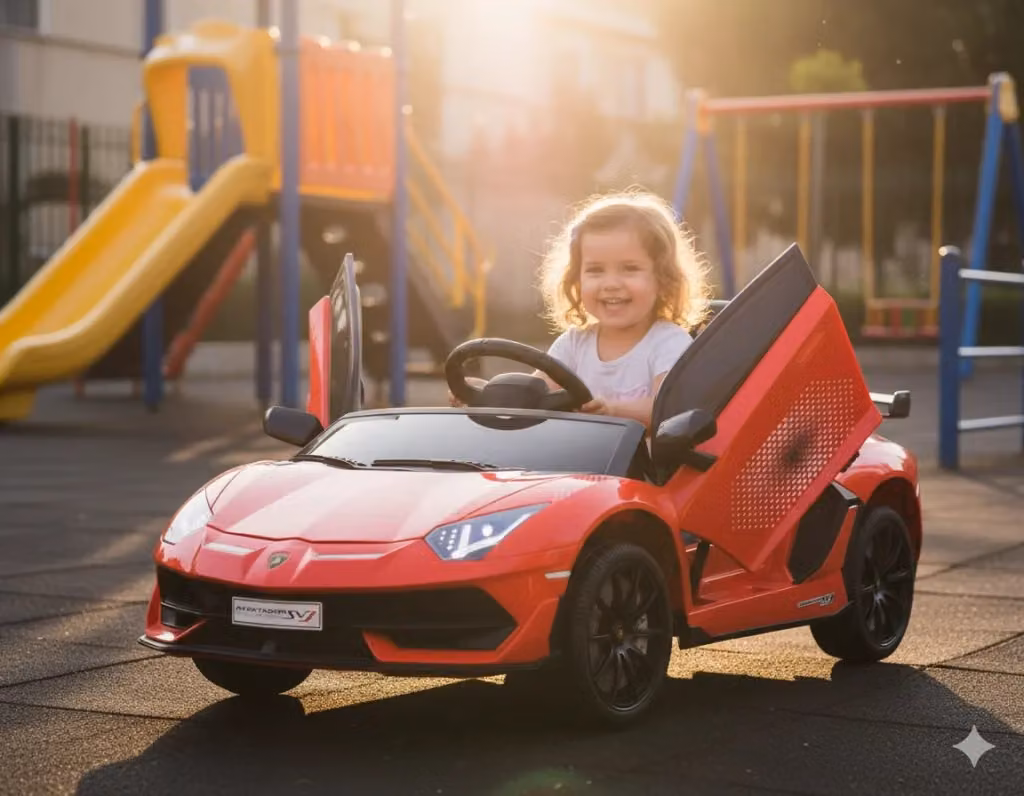 Macchina Elettrica per Bambini Lamborghini Aventador SVJ 12V Rossa con Luci e Suoni – 2