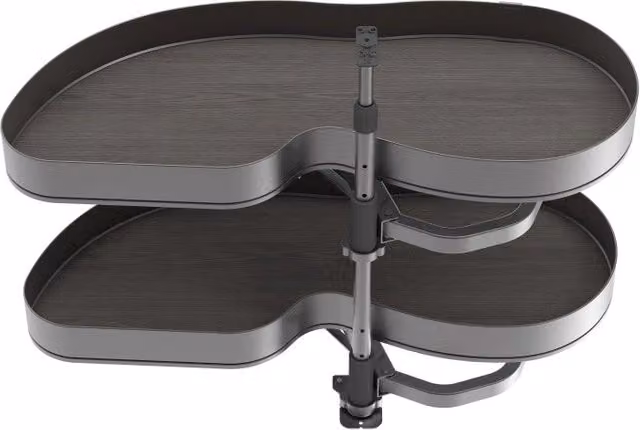 Carrello estraibile Harmony con chiusura soft, Modulo larghezza 300mm altezza 800mm, Acciaio e Legno, Grigio antracite