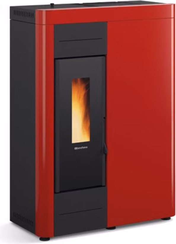 Stufa A Pellet Virna Idro 14,5 Kw Bordeuax (Conto Termico) - misure cm.79,3x38,4x110,5h. peso kg.151