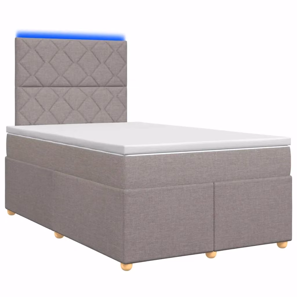 Letto box spring ibrido vidaXL con materasso a molle insacchettate e base contenitore, colore beige o grigio, L/P: 120 x 200 cm – 2