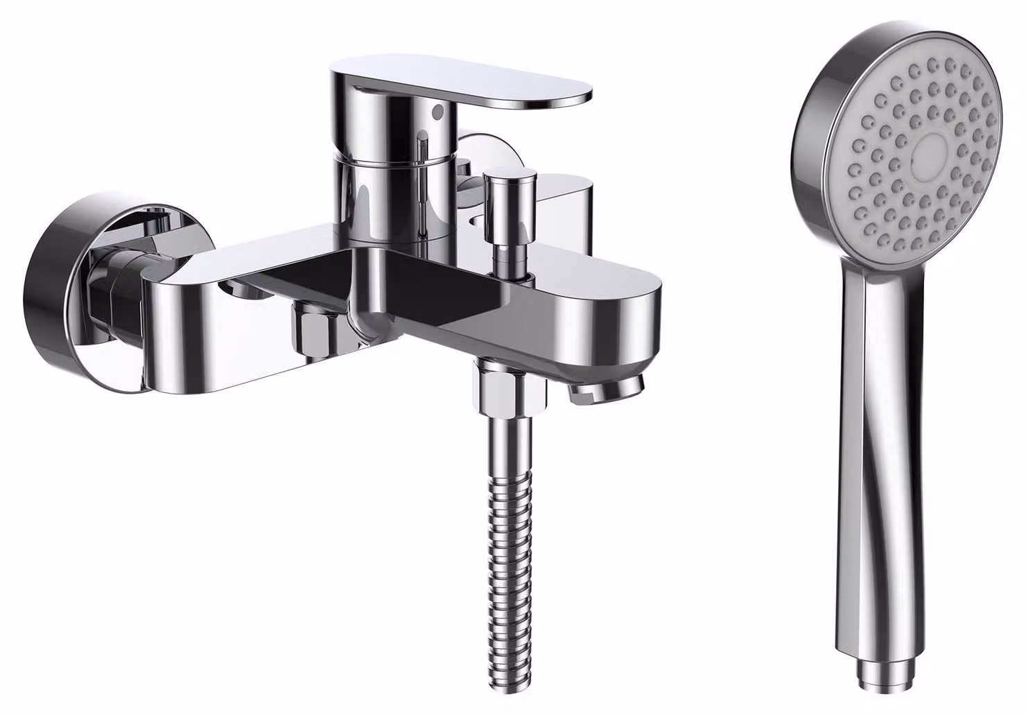 LAUFEN NEJA Mitigeur de bain, apparent, saillie 160mm, avec accessoires, chromé, H3215170041311, H3215170041311