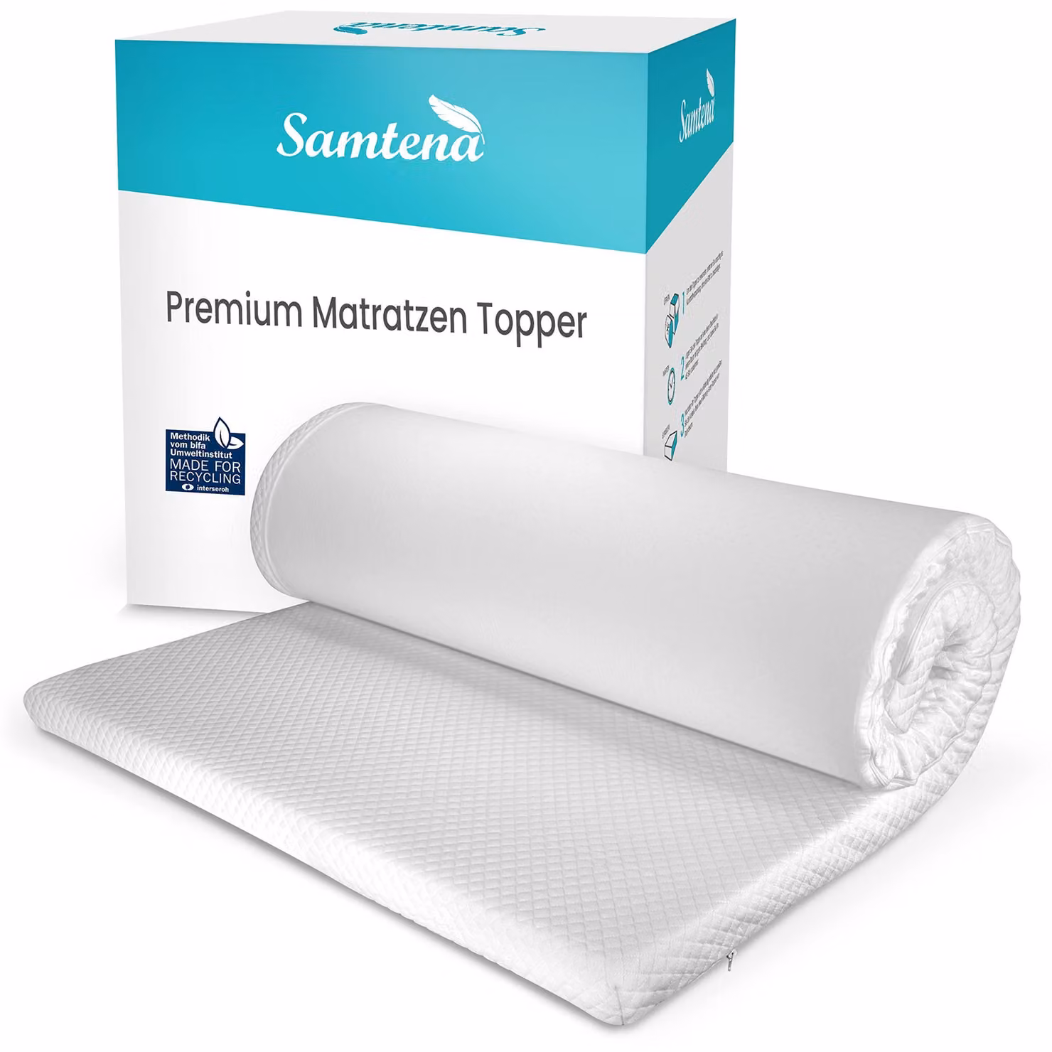 Materasso topper viscoelastico 100x200x5 cm con memory foam