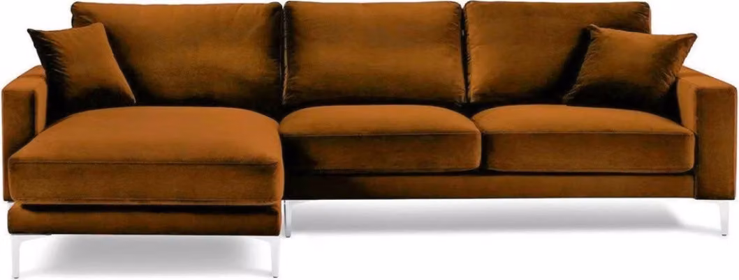 Orange Ecksofa Stoff Wohnzimmer Design Couchen Polster Sofa Sofas Orange Samt
