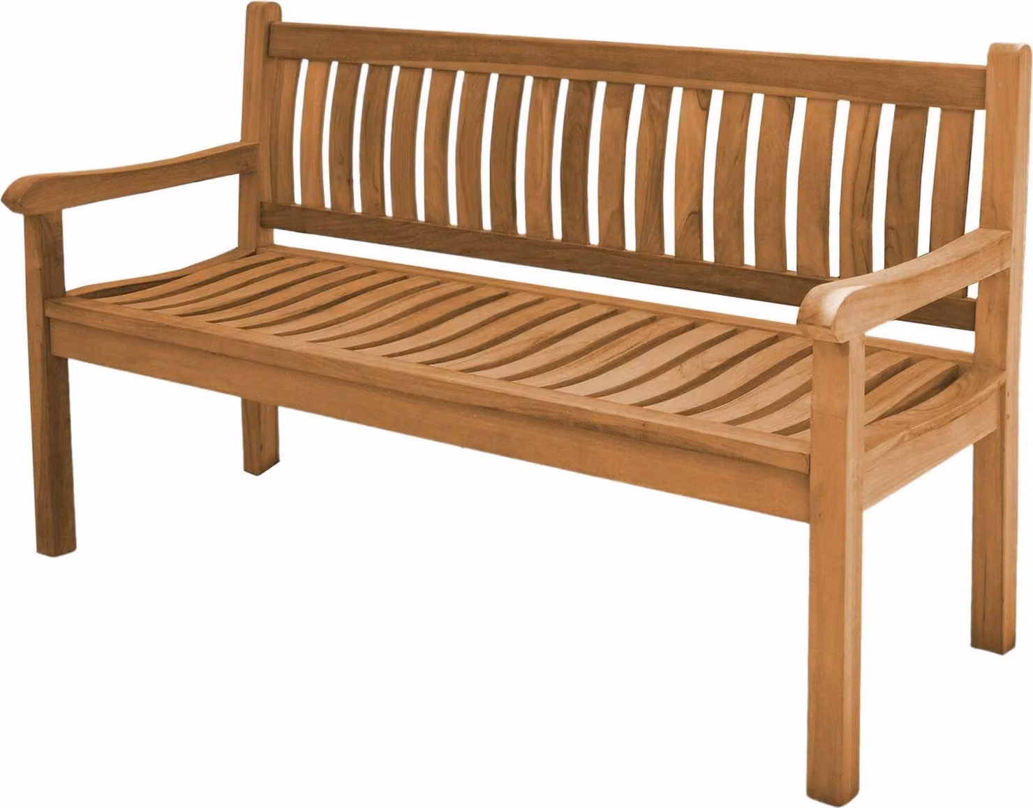 Teakholz Bank Arezzo 150cm Massivholz Wetterfest