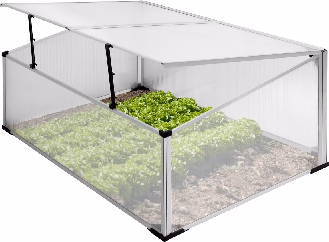 ECD Germany Serra fredda con tetto a due pezzi, 100x60x40 cm, 0,6m²