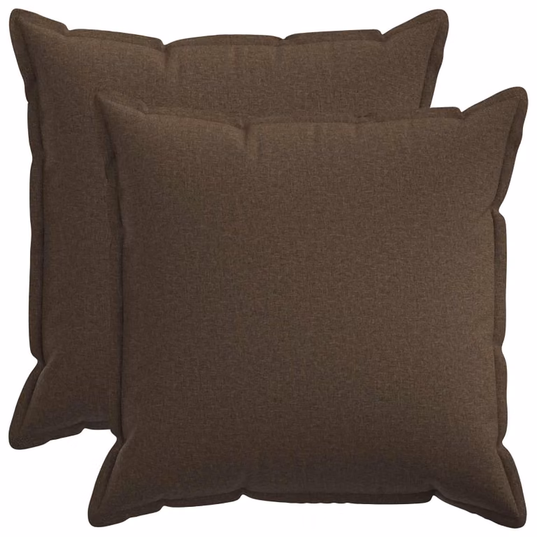 Set di 2 federe vidaXL HOUTEN color tortora, forma quadrata, L/P: 60 x 60 cm