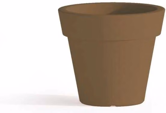 Vaso moderno di design Ø80 H70 in polimero bronzo resistente per interno ed esterno - Made in Italy - Monacis