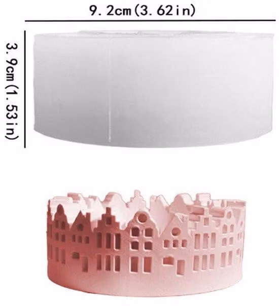 Portacandele in silicone con contenitore multiuso per decorazioni fatte a mano